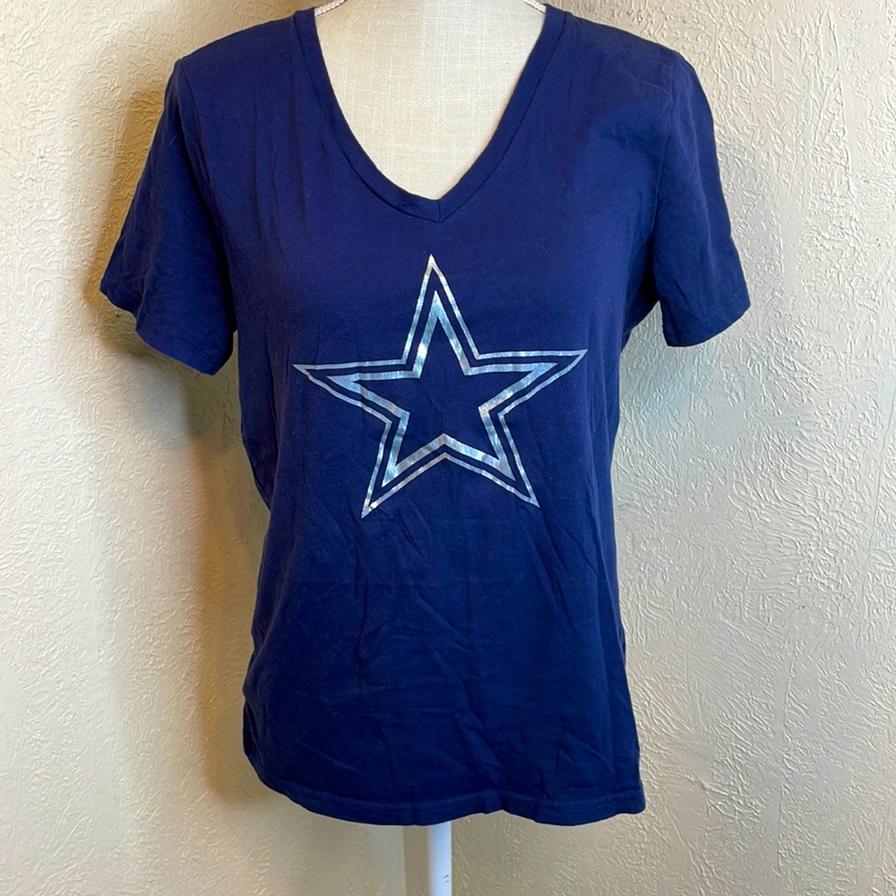 Cowboys Her Style Blue Prescott #4 T-shirt - Picture 2 of 9